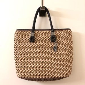 Brighton RITA Tri-Color Straw Tote Bag